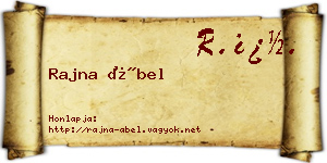 Rajna Ábel névjegykártya