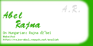 abel rajna business card